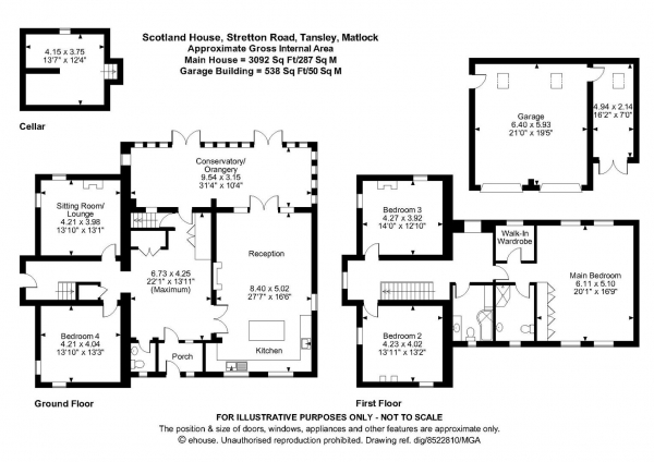 Floor Plan Image for 4 Bedroom Detached House for Sale in Stretton Road, Tansley, Matlock, Derbyshire, DE4 5GE