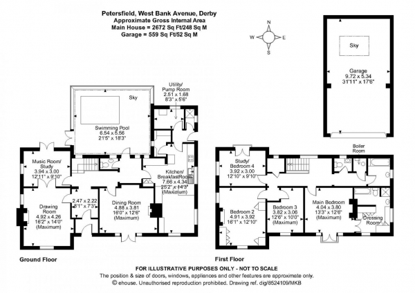 Floor Plan Image for 4 Bedroom Detached House for Sale in West Bank Avenue, Derby, Derbyshire DE22 1AQ