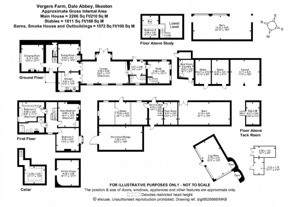 Floor Plan Image for 4 Bedroom Link Detached House for Sale in The Village, Dale Abbey, Ilkeston, Derbyshire DE7 4PN