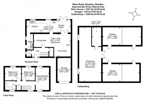 Floor Plan Image for Equestrian for Sale in Main Road, Smalley, Ilkeston, Derbyshire DE7 6EF