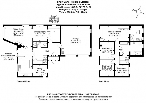 Floor Plan Image for 4 Bedroom Detached House for Sale in Shaw Lane, Holbrook, Belper, Derbyshire DE56 0TG