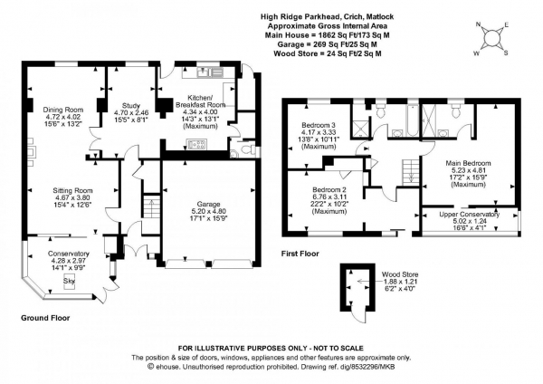 Floor Plan Image for 3 Bedroom Detached House for Sale in Parkhead, Crich, Matlock, Derbyshire DE4 5GY