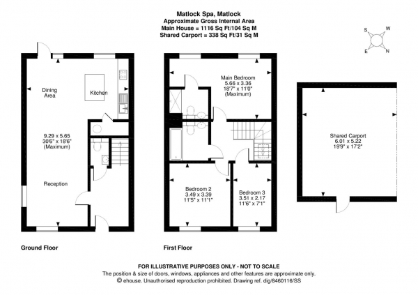 Floor Plan Image for 3 Bedroom Town House for Sale in Matlock Spa Road, Matlock, Derbyshire DE4 3TF