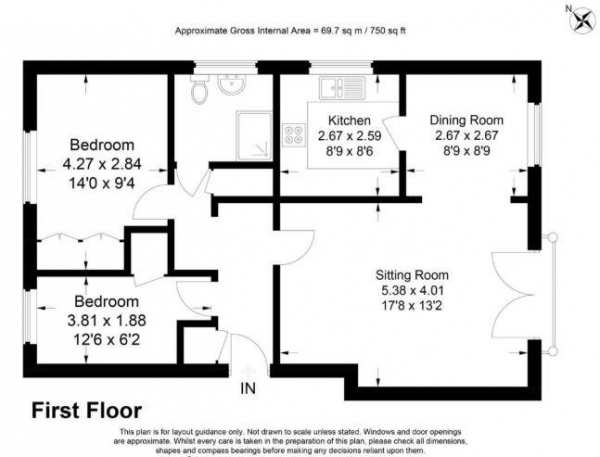 Floor Plan Image for 2 Bedroom Apartment for Sale in Watling Street, Radlett