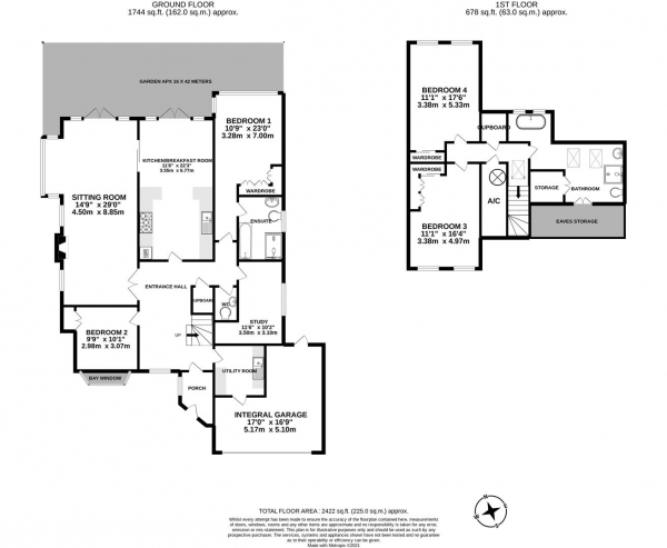 Floor Plan Image for 4 Bedroom Detached House for Sale in Williams Way, Radlett