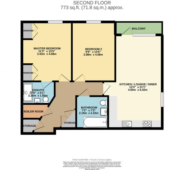 Floor Plan Image for 2 Bedroom Apartment for Sale in Watling Street, Radlett