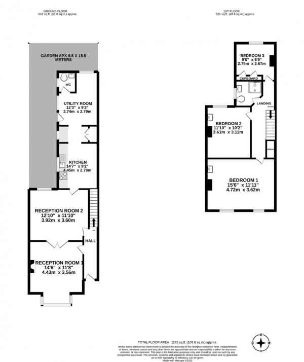 Floor Plan Image for 3 Bedroom Detached House for Sale in Aldenham Road, Radlett