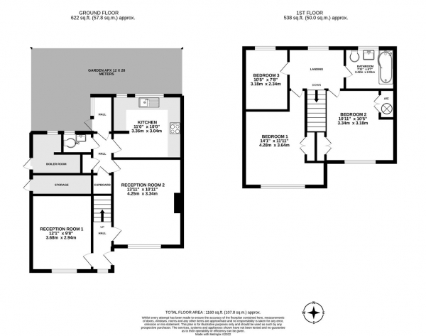Floor Plan Image for 3 Bedroom Semi-Detached House for Sale in Hilfield Lane, Aldenham, Watford