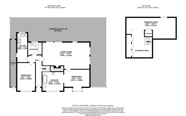 Floor Plan Image for 2 Bedroom Detached Bungalow for Sale in Potters Lane, Borehamwood