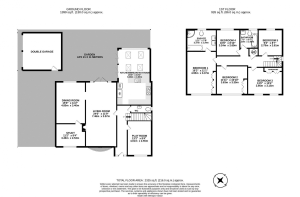 Floor Plan Image for 5 Bedroom Detached House for Sale in The Heath, Radlett