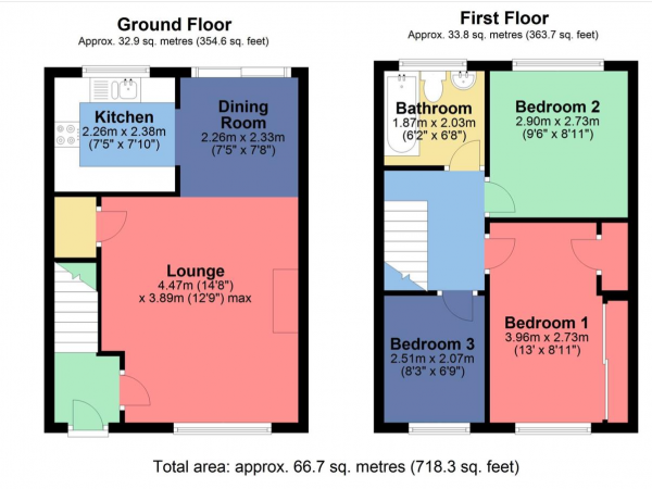 Floor Plan Image for 3 Bedroom Property for Sale in Lemonfield Drive, Watford