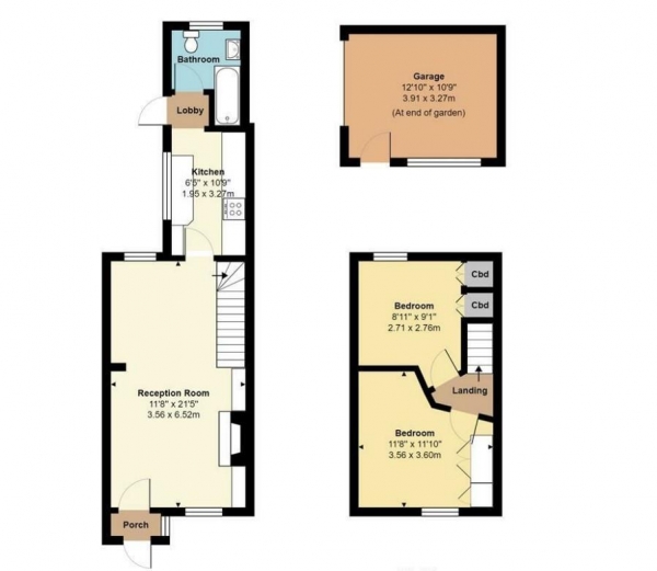 Floor Plan Image for 2 Bedroom Cottage for Sale in Common Lane, Letchmore Heath