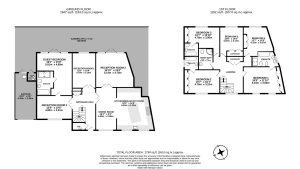 Floor Plan Image for 6 Bedroom Detached House for Sale in Links Drive, Elstree, Borehamwood