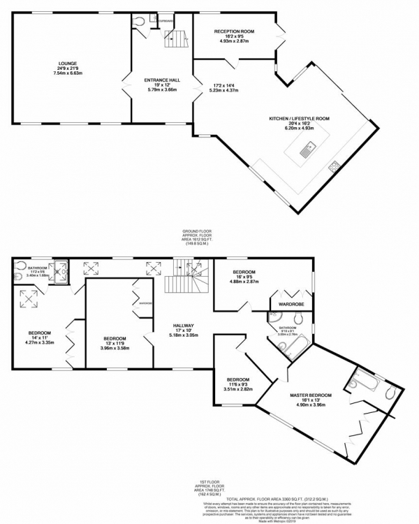 Floor Plan Image for 5 Bedroom Barn Conversion for Sale in Grange Lane, Letchmore Heath