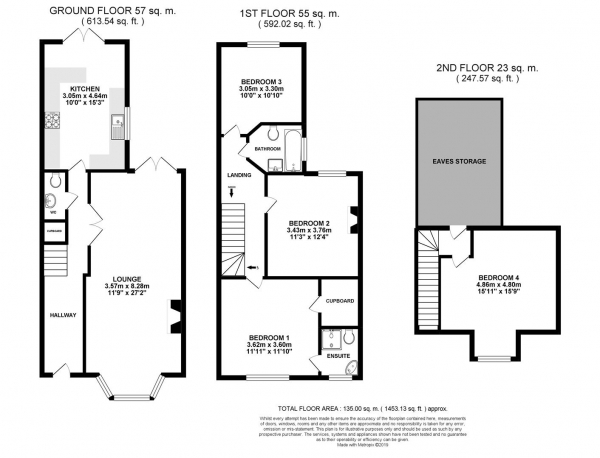 Floor Plan Image for 4 Bedroom End of Terrace House to Rent in Watling Street, RADLETT