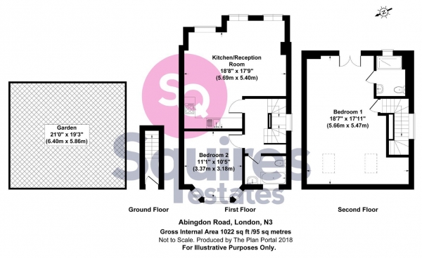 Floor Plan Image for 2 Bedroom Flat for Sale in Abingdon Road, Finchley