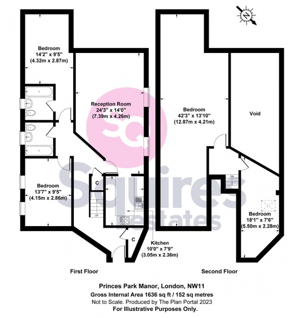 Floor Plan Image for 3 Bedroom Semi-Detached House to Rent in Royal Drive, London