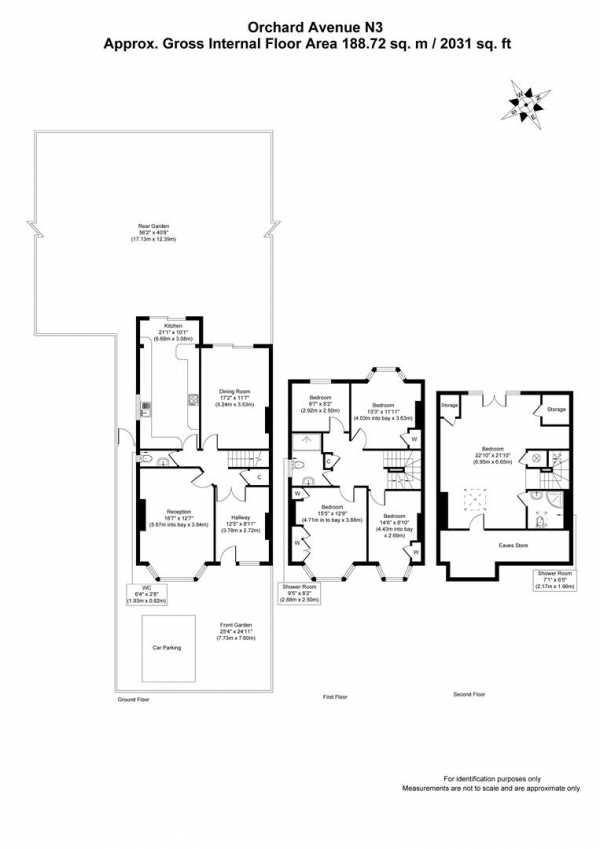 Floor Plan Image for 5 Bedroom Semi-Detached House for Sale in Orchard Avenue, London