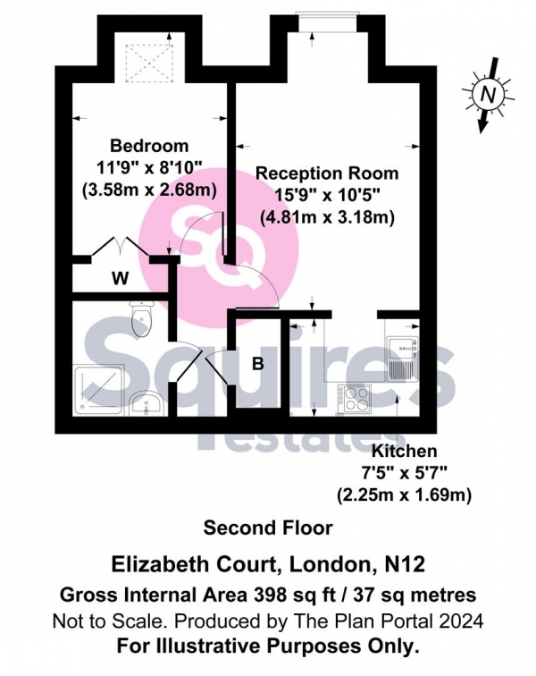 Floor Plan Image for 1 Bedroom Retirement Property for Sale in Mayfield Avenue, London