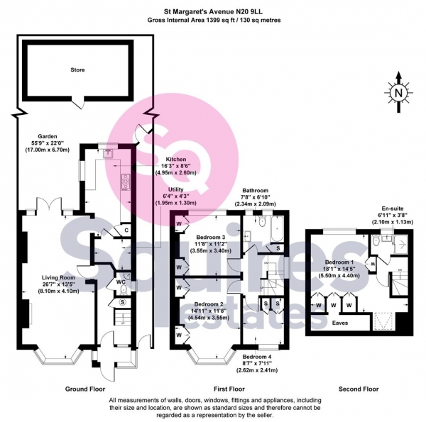 Floor Plan Image for 4 Bedroom Semi-Detached House to Rent in St Margarets Avenue, Whetstone