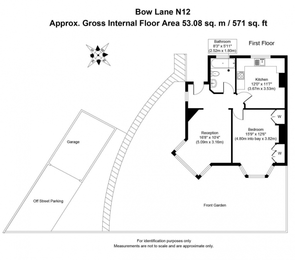 Floor Plan Image for 1 Bedroom Flat for Sale in Bow Lane, North Finchley