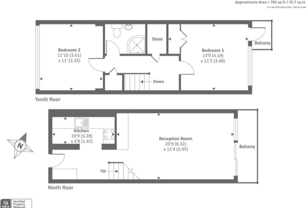 Floor Plan Image for 2 Bedroom Apartment for Sale in Finchley Road, London