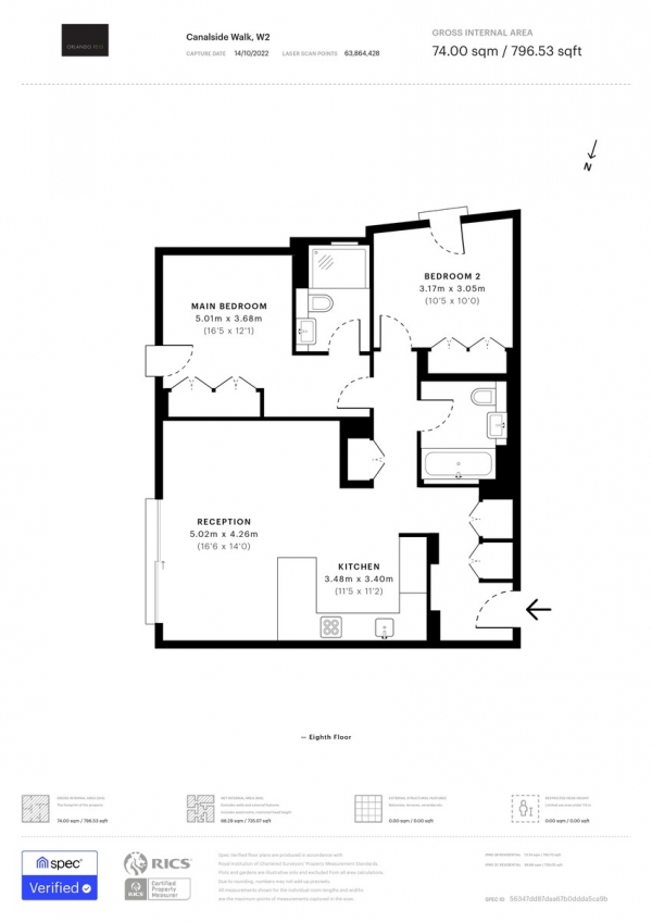 Floor Plan Image for 2 Bedroom Apartment for Sale in Canalside Walk, Paddington