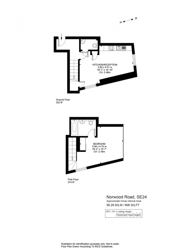 Floor Plan Image for 1 Bedroom Apartment for Sale in Norwood Road, Herne Hill