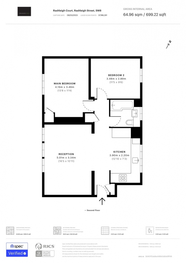 Floor Plan Image for 2 Bedroom Apartment for Sale in Peardon Street, London