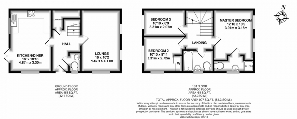 Floor Plan Image for 3 Bedroom Property for Sale in Hanbury Road, Droitwich