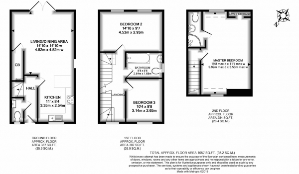 Floor Plan Image for 3 Bedroom Terraced House for Sale in Worcester Road, Hartlebury, Kidderminster