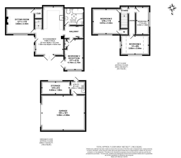 Floor Plan Image for 4 Bedroom Semi-Detached House for Sale in Norchard, Crossway Green, Stourport-On-Severn