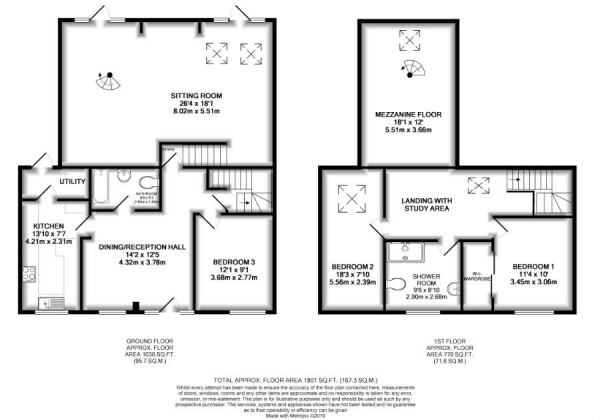 Floor Plan Image for 3 Bedroom Barn Conversion for Sale in Holt Heath, Worcester