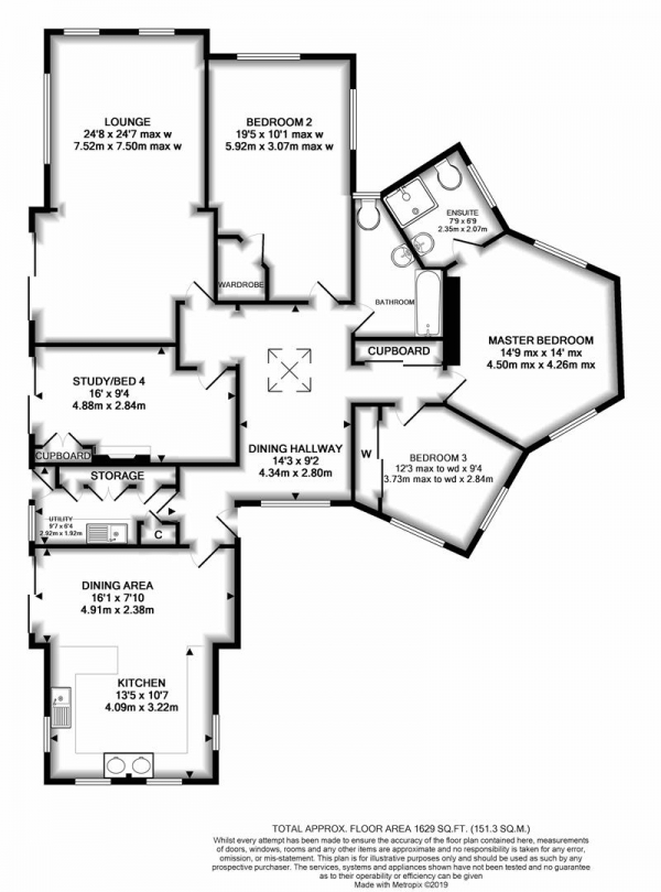 Floor Plan Image for 4 Bedroom Detached House for Sale in Shrawley, Worcester