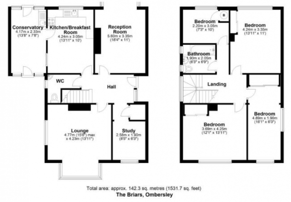 Floor Plan Image for 4 Bedroom Detached House for Sale in Main Road, Ombersley, Droitwich