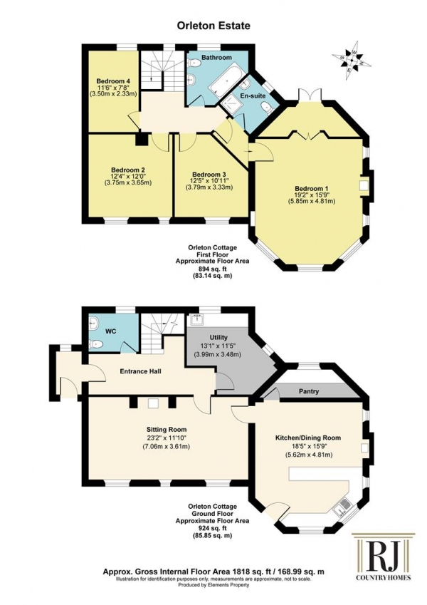 Floor Plan Image for 9 Bedroom Detached House for Sale in Orleton, Stanford Bridge, Worcester