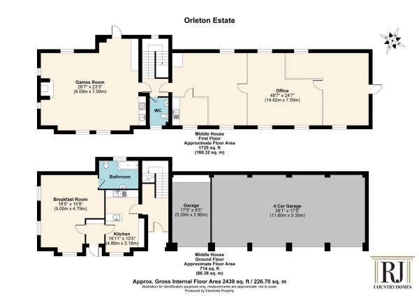 Floor Plan Image for 9 Bedroom Detached House for Sale in Orleton, Stanford Bridge, Worcester