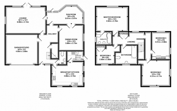 Floor Plan Image for 4 Bedroom Detached House for Sale in Holt Heath, Worcester