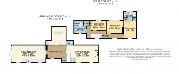 Floor Plan Image for 3 Bedroom Detached House for Sale in Shrawley, Worcester