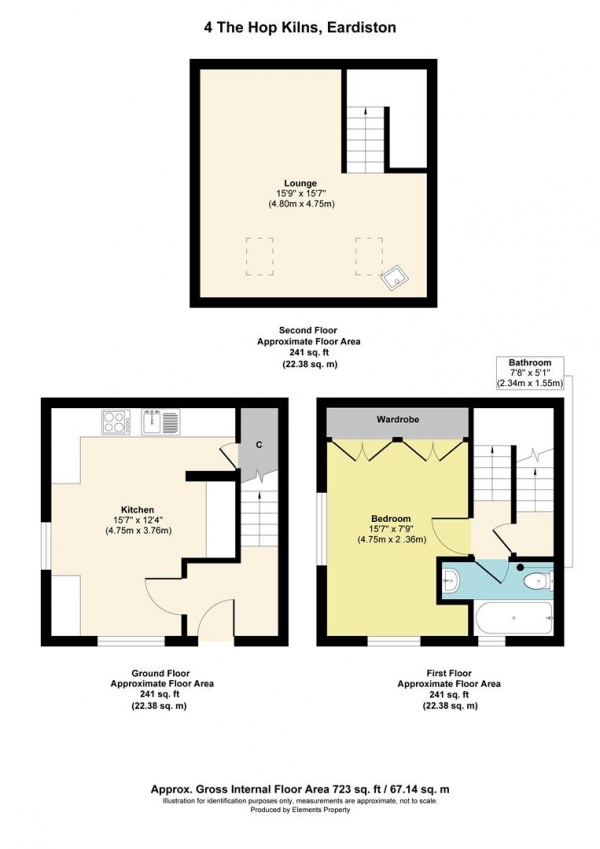 Floor Plan Image for 1 Bedroom Property for Sale in Eardiston, Tenbury Wells