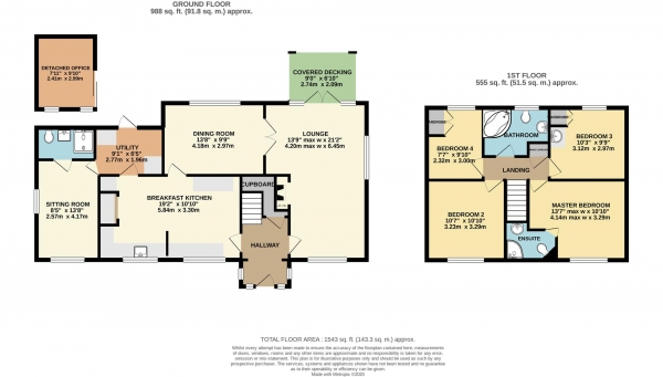 Floor Plan Image for 4 Bedroom Detached House for Sale in Martley Road, Lower Broadheath, Worcester