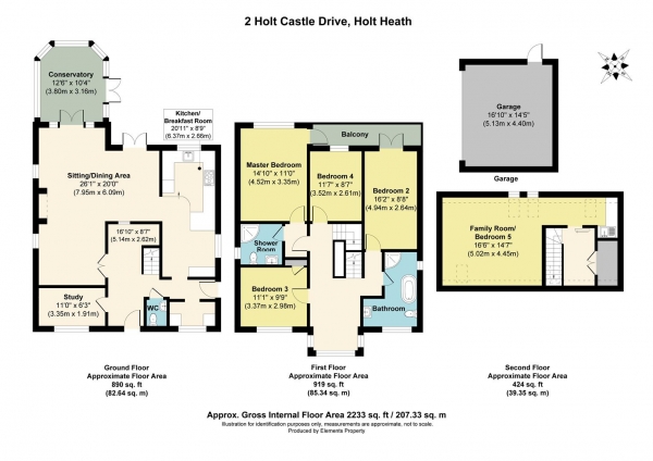 Floor Plan Image for 5 Bedroom Detached House for Sale in Holt Castle Drive, Holt Heath, Worcester