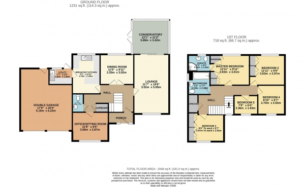 Floor Plan Image for 5 Bedroom Detached House for Sale in Astley Gardens, Astley, Stourport-On-Severn