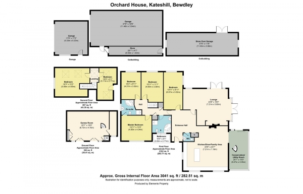 Floor Plan Image for 6 Bedroom Detached House for Sale in Kateshill, Bewdley