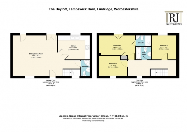 Floor Plan Image for 3 Bedroom Barn Conversion for Sale in Lambswick Barns, Lindridge, Near Tenbury Wells, Worcestershire