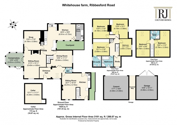 Floor Plan Image for 6 Bedroom Detached House for Sale in Ribbesford Road, Areley Kings, Stourport-On-Severn