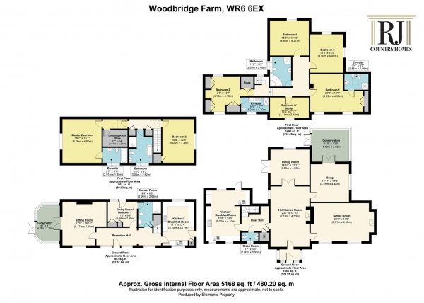 Floor Plan Image for 8 Bedroom Detached House for Sale in Upper Sapey, Worcestershire