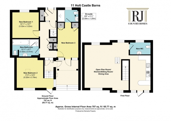 Floor Plan Image for 3 Bedroom Barn Conversion for Sale in Holt Heath, Worcestershire