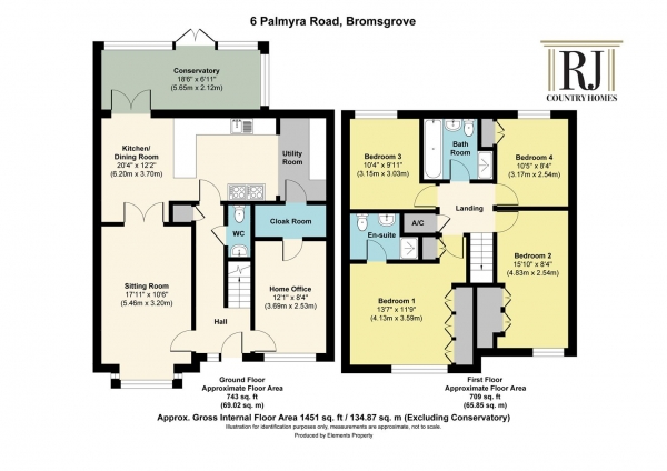 Floor Plan Image for 4 Bedroom Property for Sale in Palmyra Road, Bromsgrove