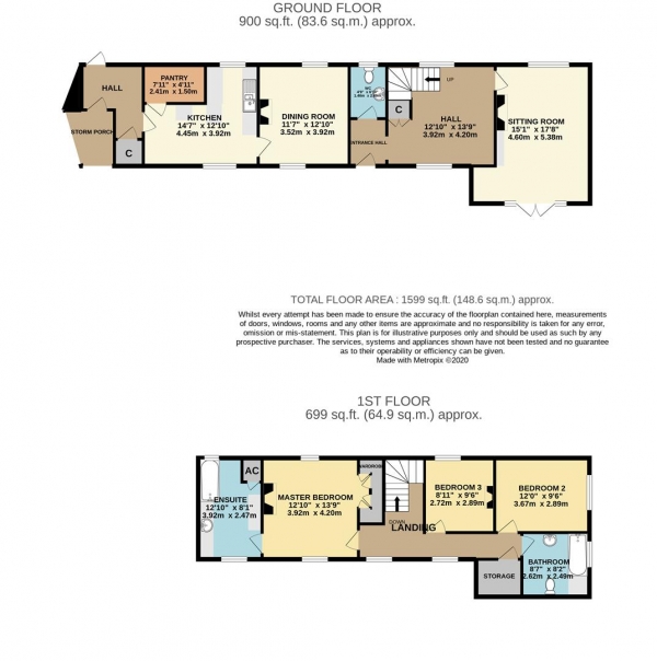 Floor Plan Image for 3 Bedroom Semi-Detached House for Sale in Eardiston, Near Tenbury Wells, Worcestershire